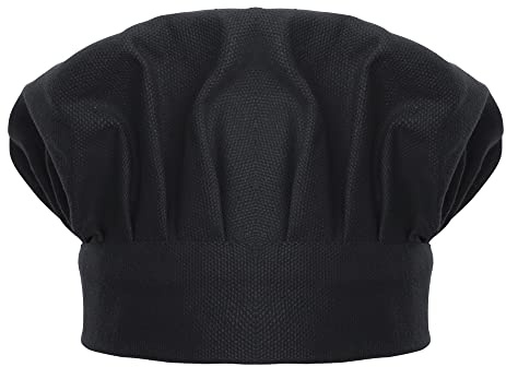 TOPTIE Toque de Chef de Cuisine Béret de Cuisinier Chapeau de Cuisine réglables en Toile de Coton pour Enfant et Adulte