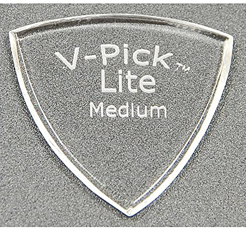 V-Picks™ »MEDIUM POINTED LITE - GUITAR AND MANDOLINE PICK« Plektren für Gitarre und Mandoline - 1.5mm - Farbe: Crystal Clear