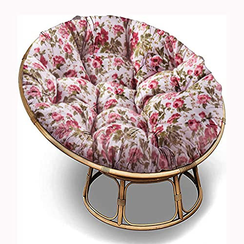 SRHWBF Papasan-Sitzkissen Polster Bodenkissen für Schwingsessel Stuhlkissen Für Innen Balkon Draussen Patio Garten (NUR Kissen) (F2 Ø140cm/55.1 in)