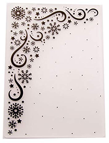 GIVBRO Schneeflocke Prägemappen Kunststoffschablone Schablone Bastelschablonen für Kartenherstellung DIY Scrapbooking Album Dekoration Rahmen