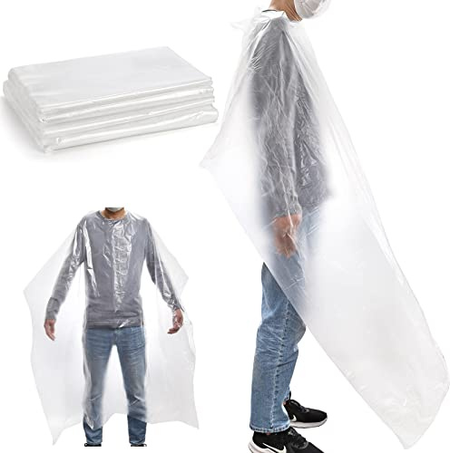 Hedume 120pcs Disposable Capes Hair Salon, 63 x 51 In Hair Cutting Cape, Disposable Barber Cape, Waterproof Shampoo Capes for Barber Shop, Beauty Salon, Home Hairdressing, Hair Coloring