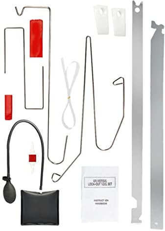Garneck 10PCS/Set Car Emergency Tool Car Window Door Key Lost Kit Inflatable Air Pump Air Wedge Pry Tool Lock Out Emergency Open Unlock Pad Tool Kit