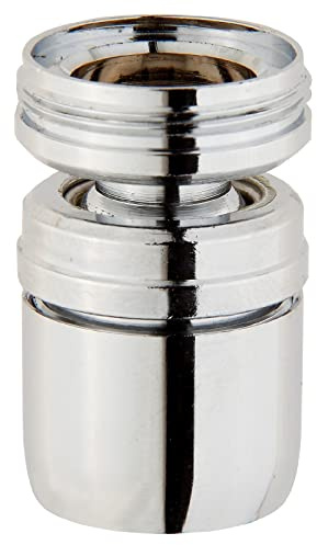 'aquaSu®, Kugelgelenk mit Sparstrahlregler, Anschluss an eine Armatur, Durchflussbegrenzer, reduzierte Durchflussmenge um bis zu 50%, M24 x Typ 1 “ Innengewinde, Kunststoff, Messing, Chrom, 19700 7