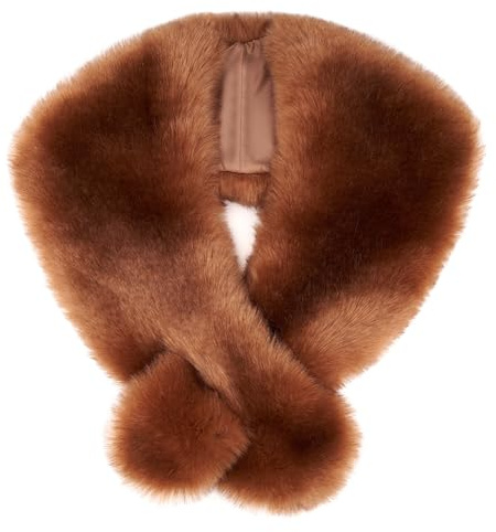 Futrzane Siberian Stola - 20er Jahre Faux Pelzstola Damen - Kunstpelz Fellkragen