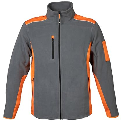 CHEMAGLIETTE! Felpa Pile Zip Intera Uomo - Felpe da Lavoro Collo Alto Antipilling 280 Grammi Poliestere, Maglia Tuta Felpata Invernale Maglie Senza Cappuccio Bicolore, Modello Bal