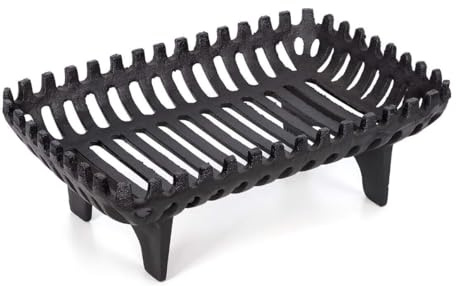 18'' Fire Log Basket Fireside Cast Iron Fireplace Open Log Coal Grate Burner