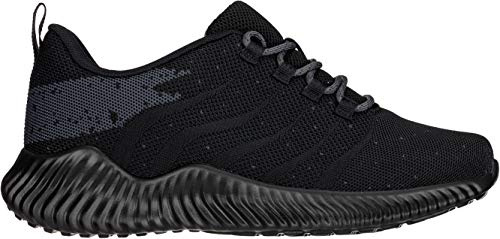 CALTO Osynliga höjdökande hissskor för män – extremt lätt sportig sneaker – 6 cm lång, Svart, grått, 40 EU