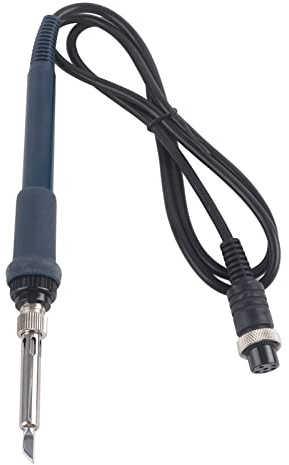 Soldering Iron Handle 60w Dc 26v 19cm 6 Hole Soldering Station Replacement Welding Tool with Non‑Slip Silicone Case