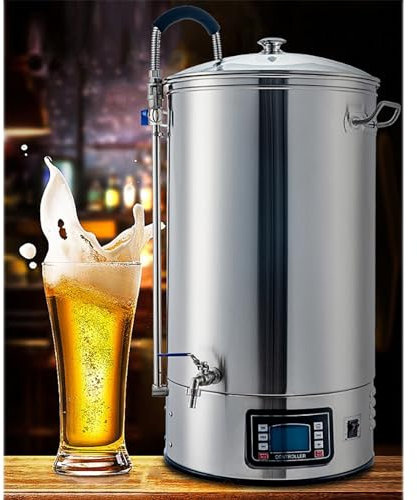 Automatische Bierherstellungs-Kits, Fass-Craft-Beer-Spender Mit Sichtbarem Maischerohr,Heizung,erfüllen Verzuckerungs-, Filtrations-, Zirkulations-,Fällungs-Kühlfunktionen,bleiben 30 Tage Frisch