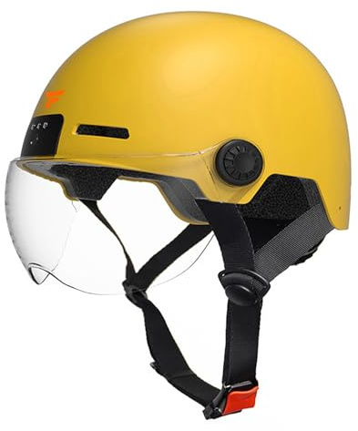 Kavolet Casco da bicicletta WiFi con visiera e luce, intelligente casco da bicicletta, con fotocamera 1080P, per uomini e donne, 54-63 cm, misura casco regolabile