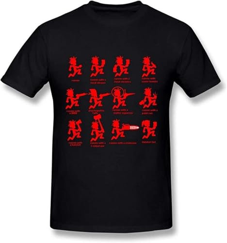 CGQZAPIBV Men's Hatchetman ICP Logo T Shirt Black