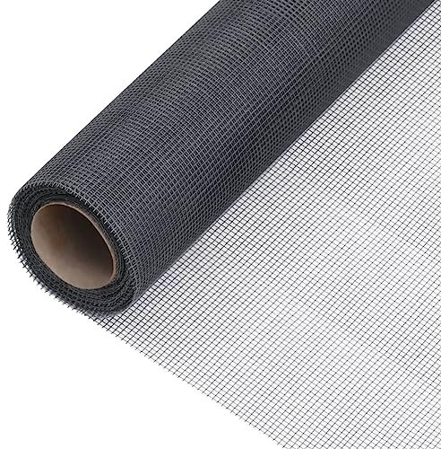 gitterzaun,wichtel zubehör zaun,Fliegengitter Fiberglas 80x2000 cm GrauGeeignet für Gärten, Zäune, Ästhetik