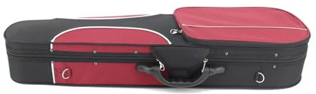 Geigenkasten Rot-schwarz Genähte Dreieckige Oxford-Koffergurte Für 4/4 3/4 1/2 1/4 1/8 1/16 Violinkoffer(1/4)