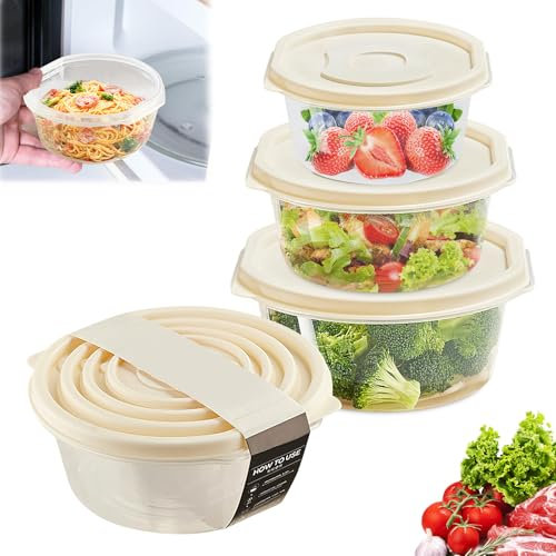 Sporgo Lot de 3 plats pour micro-ondes avec couvercle : boîtes de conservation multifonction, 200/530/1000 ml, bol pour lave-vaisselle, four et réfrigérateur