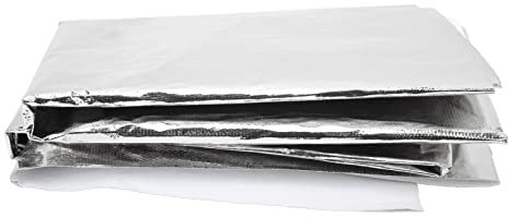 Itonash Reflektierendes Goldenes Hitzeschild-Wickelband, Wärmeisolierendes Klebeband für Drähte, Kraftstoffleitungen, mit Selbstklebender Rückseite, Zum Umwickeln Geeignet (Silber)