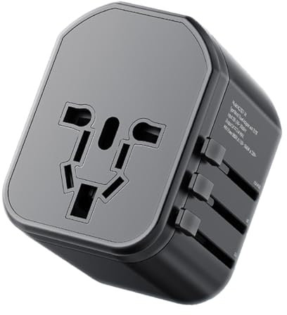 Adaptadores para Viajes internacionales, Adaptadores para Viajes del Reino | Gadgets de Viaje - Cargador Internacional Mundial, múltiples Puertos de Carga USB para nómadas Digitales