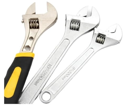 BADIKA Chiave Regolabile 1 pz Chiave Regolabile di Grande Apertura Chiave Inglese Chiave Scorrevole ad Angolo Regolabile 6-8-10-12-15 Pollici Utensili Domestici(15 inch Steel Handle)