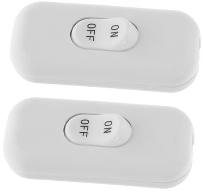 HOMSFOU 2stücke Inline Schalter Für Lampen Robuster Wasserdichter Wippschalter Modernes Design Für Tisch Deckenleuchten Vielseitig Einsetzbar
