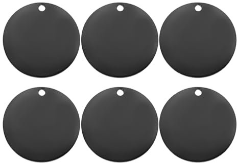 DIYEAH 6pcs Edelstahl DIY Hundemarke Rohlinge Haustierhalsbänder Katzenmarken Kätzchenmarken Blanko Hundemarken Mit Loch Katzennamensschilder Stempelmarken