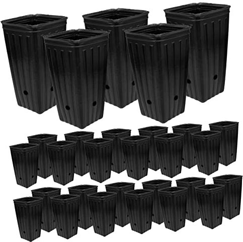Hemobllo Copas De Cultivo De Plantas para Vivero Al Aire Libre, Vasos De 10x20 Cm, Plástico Drenaje, Tazas para Nutrición y Crecimiento Saludable De Plántulas, Kit De 30 Unidades para Jardinería