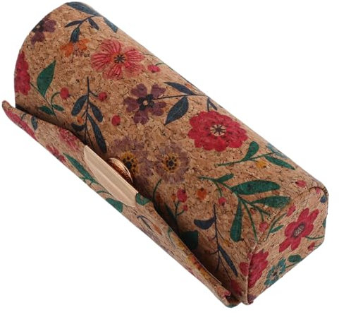 DEARMAMY Floral Lipstick Storage Box Vintage Lipstick Case Mirror Portable Makeup Organizer Pouch for Travel and Daily Use