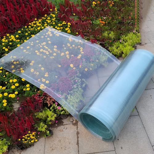 Polycarbonate Roofing Sheet Outdoor Clear, 1.5mm Lightweight Clear Plastic Sheet, Polycarbonate Greenhouse Panels, Clear Roof Panels, for Outdoor Solarium Pergola Patio Gazebo Coop(1mx1m/3.3x3.3ft)