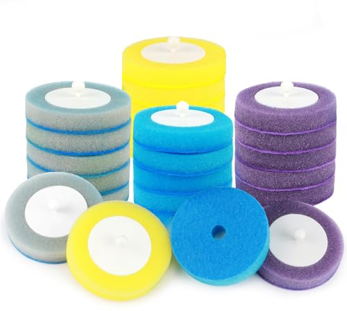 20 Pezzi Scopino WC Monouso con Aromatico e Testine di Ricambio | WC Testa di Spazzola WC Sostituibile con Detergente per Pulizia del Bagno in Case e Hotel