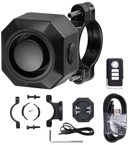 Allarme Bicicletta - Antifurto Wireless Con Telecomando | Allarme Per Moto 110dB Impermeabile | Ricarica USB, Batteria 700mAh Per Scooter E Bici, Protezione Anti-Furto