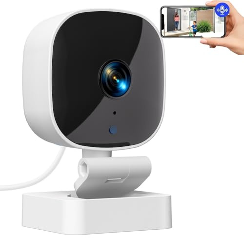 Succeedto - Telecamera di sicurezza trasparente 2K, visione notturna a colori, mini telecamera di sicurezza wireless WiFi, per la sicurezza domestica, con avvisi intelligenti, sorveglianza visiva per