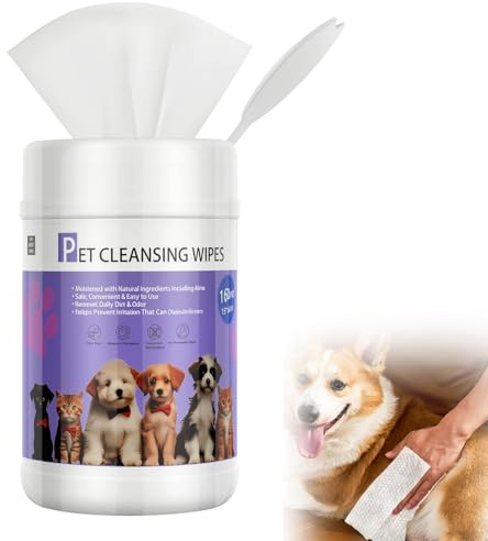 XHSBBB Pet Wipes for Dogs and Cats 160 Count Hypoallergenic Alcohal Free Cleaning Wet Wipe for Pets Unscented Pet Wipes for Full Body Eye Wipes Ear Bum Paws