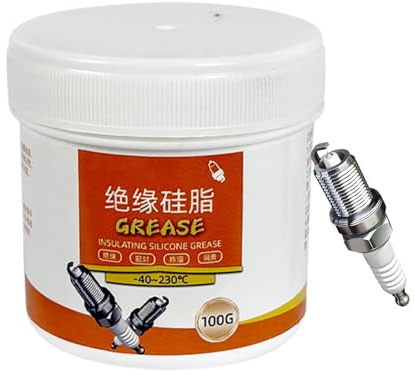 Graisse diélectrique pour fiches électriques - Pâte de silicone étanche 100 g - Graisse diélectrique isolante résistante à la chaleur - Pour joints toriques, bornes de batterie, roulements de