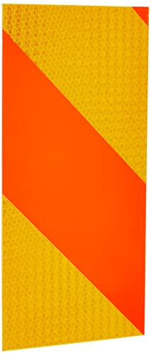 Caledonia Signs 56345 Ece70 Vehicle Marking Plate, Left Hand Horizontal Chevron, 300 mm X 140 mm