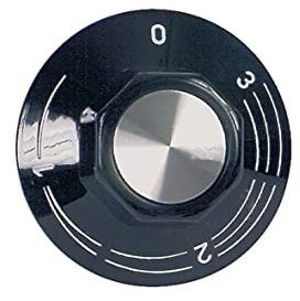 Knebel Drehknopf Wahlschalter Backofenwahlschalter für Energieregler Einkreis Aufdruck 0 bis 3 Herde Kochfelder Haushalts- sowie Gewerbereich braun/schwarz EGO 00.00524.010 universell