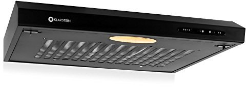 Klarstein UW60BL Campana extractora (210 m³/h Capacidad de extracción, 60 cm de Ancho, Funcionamiento silencioso, Acero Inoxidable)