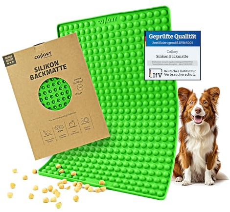 Collory Bakmatta för hundkex för MINI halkogel (1 cm Ø) godis, silikonbakform, bakunderlägg för bakplåt, dietmatta, värmebeständig, livsmedelssäker och BPA-fri