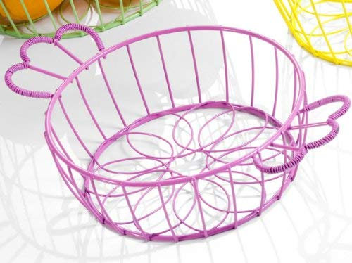 BRANDANI Cesto portafrutta Filo Rosa Mis 30,5x20x7