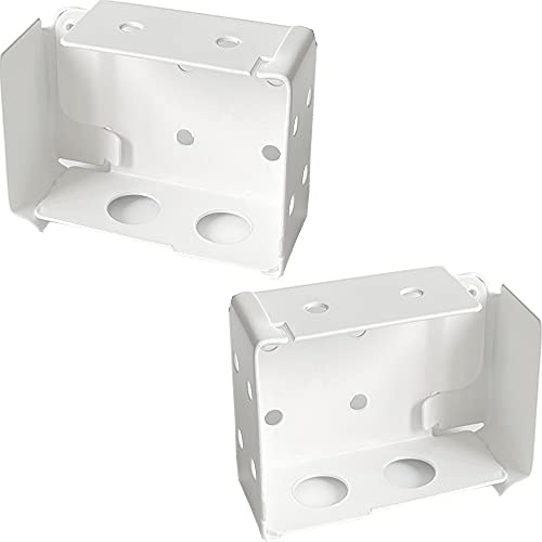 Cutelec 2pcs Box Mounting Bracket for Low Profile Horizontal Blinds with 1-3/4 x 2 1/2 Headrail - White Color