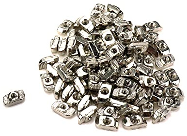 Tsnamay 100Pcs 3030 Series Sliding M3 T Slot Nut Hammer Head Fastener Nut M6x15.5x8mm for Aluminum Profile