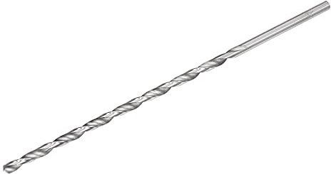 sourcing map Brocas helicoidales de 6,5 mm, vástago recto de acero de alta velocidad, broca extra larga de 250 mm de longitud para madera, plástico y aluminio