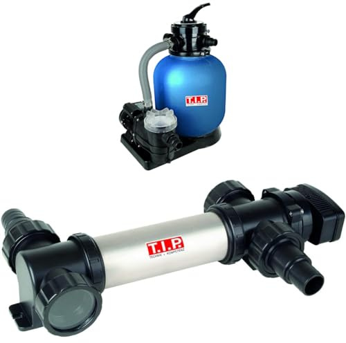 T.I.P. Pool Filter Set Sandfilteranlage SPF 370 F + T.I.P. Pool UV-C Strahler, Kunststoff