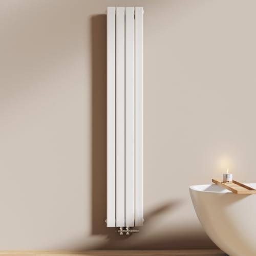 EMKE Radiateur à Eau Chaude 180x30 cm,Blanc,Seule