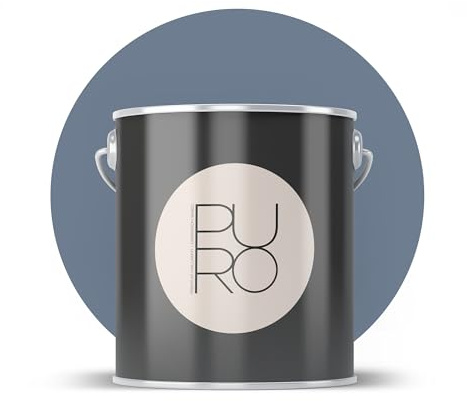 Livingwalls PURO Premium Wandfarbe c3007 - Malerfarbe mit sehr hoher Deckkraft - matte hochwertige Innenfarbe in Blau - 2,5l