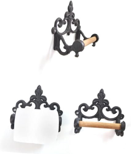 Toilettenpapierhalter, Metalldekorationsständer, Papierhandtuchspender, Papierhalter for Badezimmer, Wandmontage, Papierhandtuchhalter, Papieraufbewahrungsregal, Papierregalhalter, Bambus-Wand-Toilett