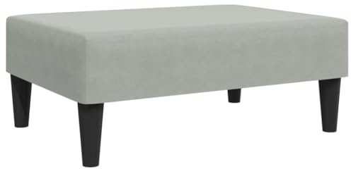 vidaXL Fotpall Ljusgrå 77x55x31 cm sammet