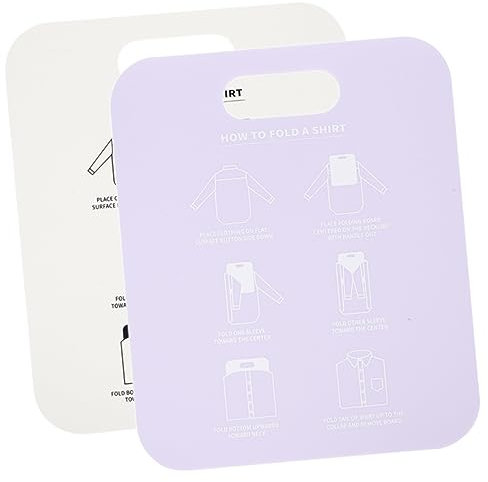 OFFSCH Lot De 2 Plieuse pour T-Shirt Planche À Plier pour Le Linge Doublure en PP Plieuse pour Vêtements