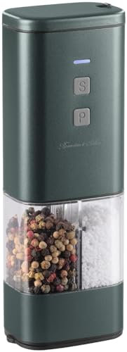 Moulin à poivre et sel électrique rechargeable avec broyeur en céramique [Rosenstein & Söhne]