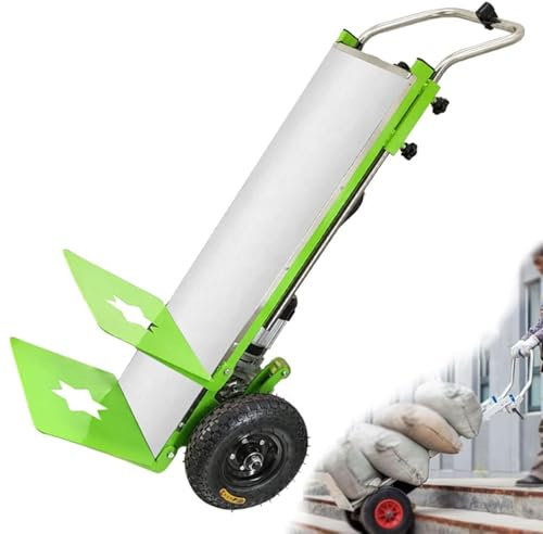 DHMYDPDZ Carrello Saliscale Elettrico,Acciaio Inossidabile Carrello,Carrello Montascale for Sacchi,capacità di Carico400kg,Motore Brushless, Carrello per Sacchi Oggetti Pesanti su E Giù Scale
