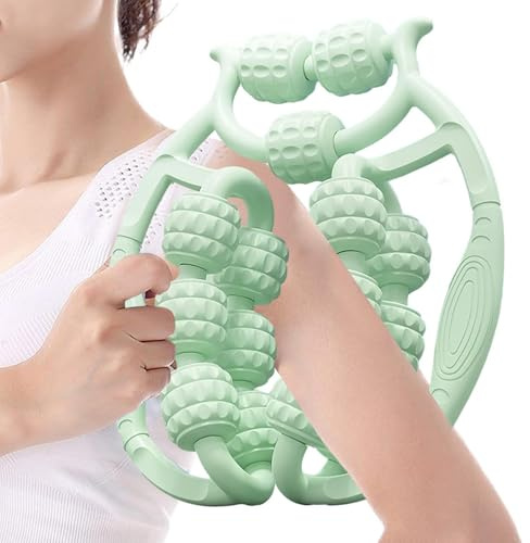 Massagerolle für Beine - Cellulite Roller für Oberschenkel | 15 Rollen Beinroller | Wadenstrecker | Beinmassagerolle für Tennisarm, Golfer, Unterarm, Ellenbogen, Hand und Arm