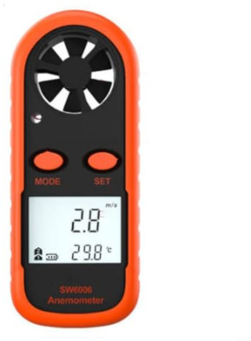 HOHOVYVY Windmesser, Windmesser Windmessgerät, Handanemometer, Leichtes Digitales Flügelrad-Anemometer Zur Messung Der Windgeschwindigkeit