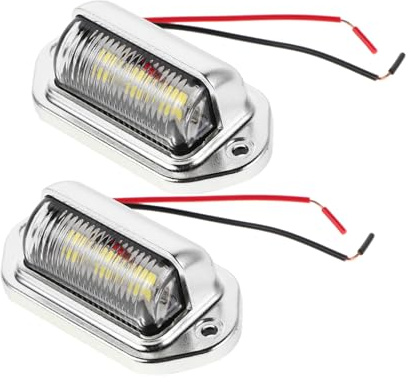 BELLIFFY Feux de Plaque Dimmatriculation pour Camion Et Remorque 6 Led 12 V- V Feux de Gabarit Latéraux pour Véhicules Installation Facile Lot de 2